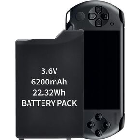PSP 1000 Battery,6200mAh High Capacity Replacement Battery for Sony PSP 1000 PSP-110 (1001, 1002, 1003, 1004, 1005, 1006, 1007, 1008, 1010), PSP Fat Console