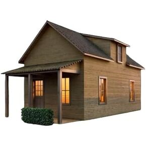 Cabin House Plans | 28'x16' | 224sqft | 2-Story 2-bedroom floorplan Home Building Plans, Tiny house DIY Blueprint