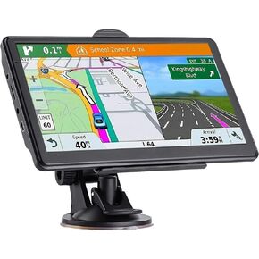 GPS Navigation, Latest 2024 Map 7 inch Touch Screen Car GPS 256-16GB, Voice Turn Direction Guidance, Pre-Installed North America Lifetime map Free Update