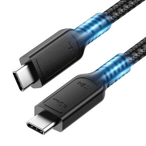 240W USB 4 Cable for Thunderbolt 4, 40Gbps High Speed, PD 3.1 Fast Charging, 8K 60Hz or Dual 4K Video USB-C Monitor Cable for Thunderbolt 3, USB 3, iPhone 15 Pro, Mac, MacBook, 3.3ft