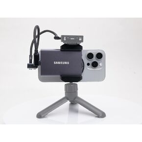 Universal SSD Holder MagDrive for T5 T7, Built-in MagSafe Wireless Charger - Galileo Gear Filmmaking/Vlogging Base Kit - for iPhone 15 Pro and 16 Pro MagSafe SSD Holder with USB-C Audio Splitter