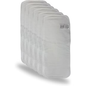 حشوات حفاضات من القطن العضوي وقماش القنب قابلة لإعادة الاستخدام، مقاس واحد، 4 طبقات، سريعة الامتصاص، لحفاضات وأغطية الجيب in Kuwait