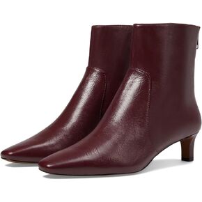 Madewell Women's The Dimes Kitten-Heel Boot in Crinkle Leather Ankle