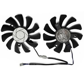 1 Pair Graphics Card Cooling Fan GPU Cooler Fan Replacement Part Model HA8010H12F-Z for MSI GTX1050ti 1050 4GT OC 2G/4G