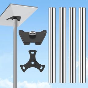 Starlink Pole Mount for Gen 3, Starlink RV Mount Kit Features a Durable 1.3'' Diameter Pole, 5.2FT Starlink Ground Pole Mount, Starlink Gen 3 Pipe Adapter Included