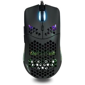 C7 Wired Gaming Mouse, with Honeycomb Design, Adjustable 16000 DPI Sensor, 7 Programmable Buttons, Dynamic RGB, Ultra Lightweight Gaming Mice for PC Laptop