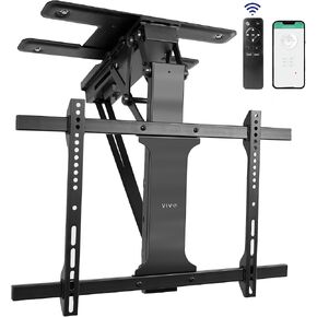 VIVO Electric Flip Down Swiveling Ceiling TV Mount for 32 to 70 inch Screens, Large Motorized Flat Ceiling VESA Mount, Master Pack, Black, MOUNT-E-FD70S