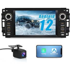 AWESAFE 5GWiFi Upgrade Android Car Radio for Dodge RAM 1500 2500 3500 2009 2010 2011 2012, with Wireless CarPlay/Android Auto/Android 13/GPS/HD Backup Camera [2GB+32GB]