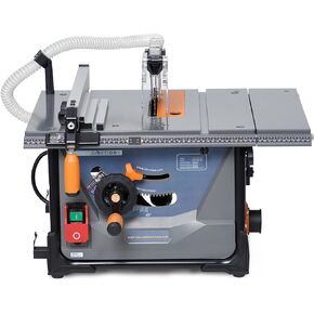Table Saw for Jobsite, Towallmark 98% Vacuuming Rate, 5000RPM Cutting Speed, 8.5 inch Table Saw, 2000W 15A, Low Noise for Woodworking Furniture Making