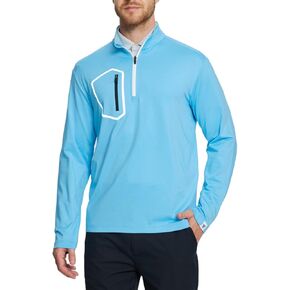 Rouen Quarter Zip Pullover Men Dry Fit Lightweight Moisture Wicking Golf 1/4 Zip Pullover Mens Pocket Mock Neck Sweatshirt