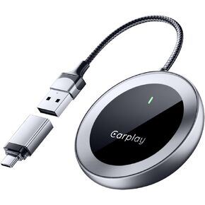 Wireless CarPlay Adapter for Apple Newest-Chip - Plug and Play No Latency CarPlay Dongle Fast - Wired to Wireless for iPhone iOS 10+ A20