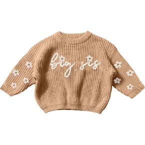 Big Sis Lil Sis Sweater - Big Sister Little Sister Matching Outfits Baby Girl Knit Sweater Fall Clothes