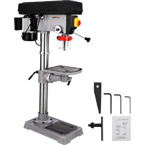 13 in Benchtop Drill Press, 7.5 Amp 120V Pure Copper Motor, 288-3084 RPM Variable Speed Cast Iron Bench Drill Press, 0-45°Tilting Worktable, Tabletop Drilling Machine for Wood Metal