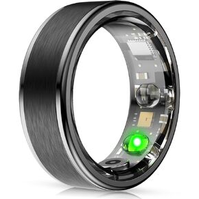 Smart Ring for Men,Fitness Tracker for Women,Size 8 Multiple Sport Modes with Heart Rate Sleep Monitor, IP68 Waterproof Step Counter Calorie Tracking for Android iOS Phone,Rose Gold