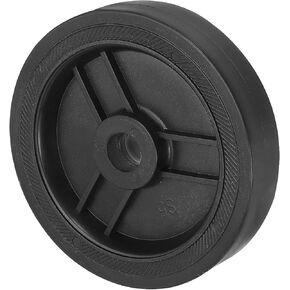 PATIKIL 5" Air Compressor Wheels, Universal Air Compressor Wheel Replacement Part Air Compressor Replacement Wheels with 0.7" Dia Hole for Easy Mobility, Black
