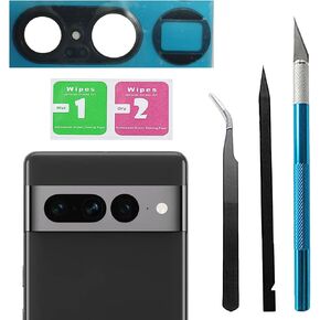 Pixel 7 Pro Back Rear Camera Glass Lens Replacement Part for Google Pixel7Pro Camera Glass with Pre-Installed Adhesive and Reparing Toolkits