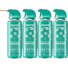 iDuster Compressed Air Duster Disposable, 4-Pack