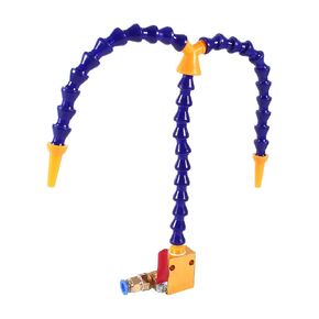 Spray Nozzle, Mist Coolant Lubrication Spray System Tube + Valve for 8mm Air Pipe CNC Lathe, Milling Machines