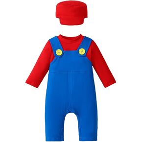 Unisex Baby Boys Girls Halloween Outfits Long Sleeve Romper Jumpsuit With Hat Winter Clothes
