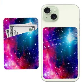 Phone Card Holder, Cute Leather Phone Wallet Stick On, Dual Pocket Credit Card Sticky Wallet, Compatible with Most of Cell Phone, Cute Checkerboard