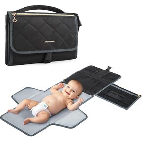 mommore Portable Changing Pad for Baby Newborn, Detachable Travel Diaper Changing Pad with Wipes Pockets, Water Resistance in Kuwait