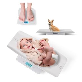 Baby Scale,Multifunctional Baby Weight Scale for Toddler, Children, Pet, Adult, Dogs Cats Weight Scale with Auto-Off,26.5-inch Height Measurement,3 Units,LED Screen,Up to 400lb