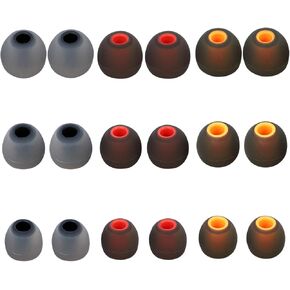 54 PCS Earbud Replacement Tips Silicone Earbud Tips Earbud Covers Fit for in-Ear Headphones (Inner Hole 3.8mm -5.1mm) Earbud Rubber Tips Ear Tips S M L