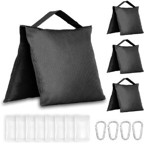 4 Packs Sandbags Weight Bag, Photo Studio Weight Bags for Light Stand Video Equipment,Saddlebag Design for Canopy, Umbrella Base, Photography Tripod, Picnic Table, Fishing Chair