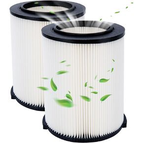 2 Pack Vf4000 Replacement Filter for Ridgid 6-16 Shop Vac Filter Wet Dry Vacuum Filters