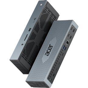 Acer 16-in-1 8K Thunderbolt 4 Dock Support DisplayLink Quad Monitors, USB C Docking Station, 160W Power Adapter, 40Gbps Data Transfer, 2.5Gbps Ethernet for MacBook Pro/Air, Acer Laptops, PC and More