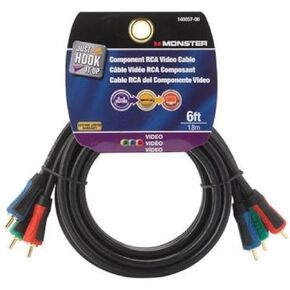 Monster Cable Component Video Cable Oxygen Free, Rca 75 Ohm 6 ' Carded in Kuwait