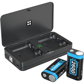 4 X 1600mAh Rechargeable Battery Packs for Xbox One/Xbox Series S|X, High Capacity Xbox Controller Battery Packs with Charger for Xbox One/One S/One X/One Elite
