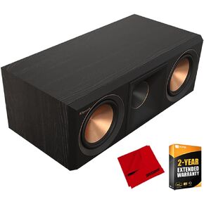 Klipsch 1070019 RP-500C II - وضوح معزز مع مكبر صوت مركزي أكبر - حزمة خشب الأبنوس مع Deco Gear 6 × 6 بوصة قطعة قماش تنظيف من الألياف الدقيقة وحزمة حماية معززة لمدة عامين CPS in Kuwait
