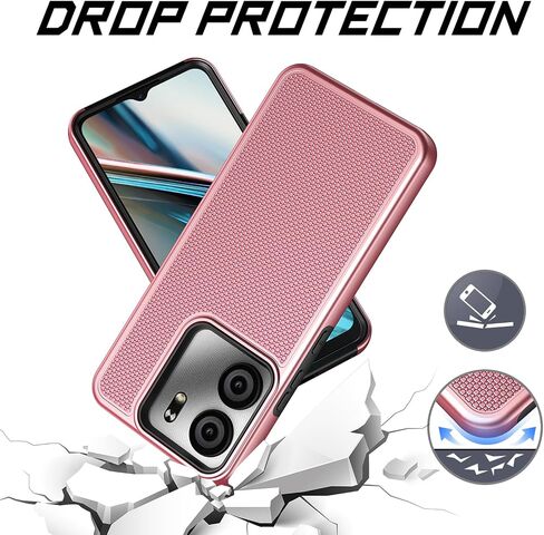 Ailiber for BLU View 5 B160V Phone Case, with Screen Protector, Dual Layer Shockproof Protective, Silicone Bumper Non Slip Back, Heavy Duty Rugged Cell Phone Cover for BLU View 5-Rose Gold in Kuwait