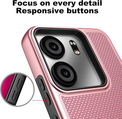 Ailiber for BLU View 5 B160V Phone Case, with Screen Protector, Dual Layer Shockproof Protective, Silicone Bumper Non Slip Back, Heavy Duty Rugged Cell Phone Cover for BLU View 5-Rose Gold in Kuwait