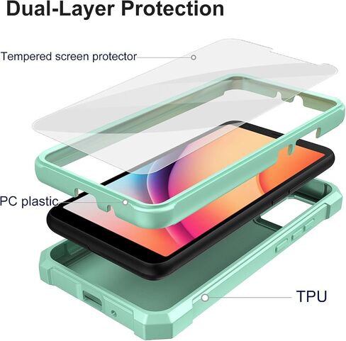 Ailiber لحافظة الهاتف الخلوي TCL K11، حافظة TCL T432W مع واقي شاشة، طبقة حماية مزدوجة، مصد TPU للزاوية المقاومة للصدمات، غطاء رفيع من السيليكون عالي التحمل لـ TCL K11-أزرق in Saudi Arabia