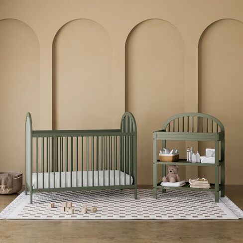 Graco Olivia 3-in-1 Convertible Crib (Olive) – GREENGUARD Gold Certified, Converts to Daybed and Toddler Bed, Fits Standard Full-Size Crib Mattress, Adjustable Mattress Height, Easy-to-Match Style in Saudi Arabia