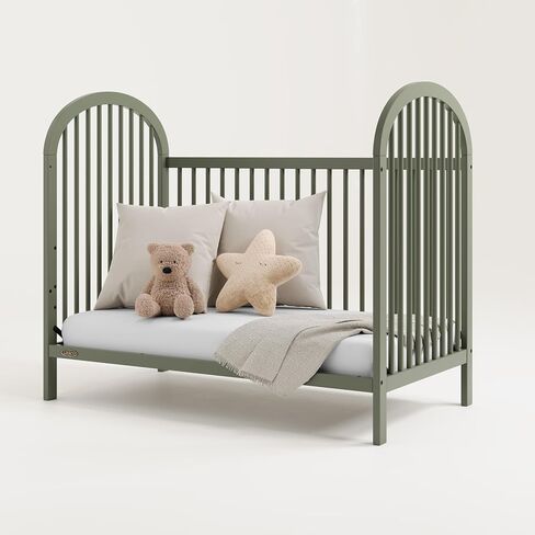 Graco Olivia 3-in-1 Convertible Crib (Olive) – GREENGUARD Gold Certified, Converts to Daybed and Toddler Bed, Fits Standard Full-Size Crib Mattress, Adjustable Mattress Height, Easy-to-Match Style in Saudi Arabia