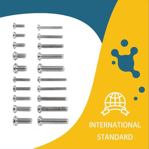 1000 Pcs Tiny Screws for Electronics, M1.6 M1.7 M2 M2.5 M3 Round Head Mini, Replacement Computer Screws, Small Machine Assortment Kit for Laptop Notebook Glasses Repair(1000) in Saudi Arabia