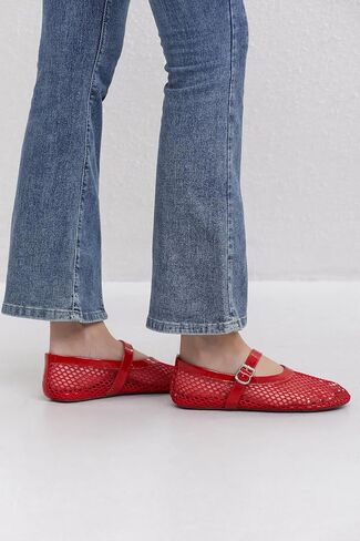 Mesh Ballet Flats for Women Comfort Work Flats for Women Office Dressy Wedding Mesh Mary Jane Flats in Saudi Arabia