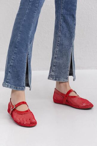 Mesh Ballet Flats for Women Comfort Work Flats for Women Office Dressy Wedding Mesh Mary Jane Flats in Saudi Arabia