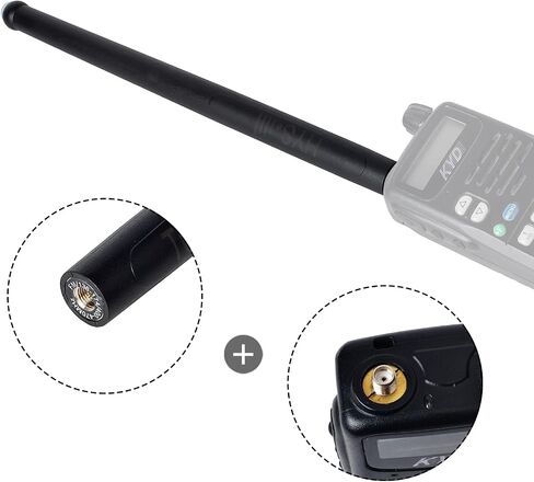 Dual Band Rubber Antenna, SMA-Male UHF VHF Handheld Radio Antenna with LED Light for TYT MD-UV380 MD-380 TH-UV3R TH-UV8000E YAESU VX-6R Kenwood 2-Way Radio HT Scanner in Saudi Arabia
