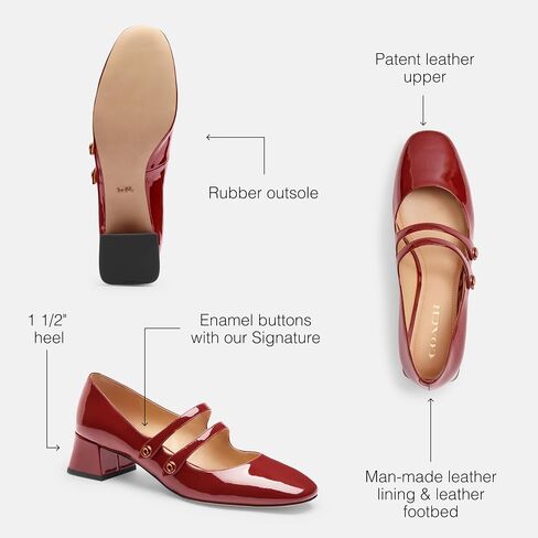 Coach Women's Angelina Mary Jane Flat in Saudi Arabia