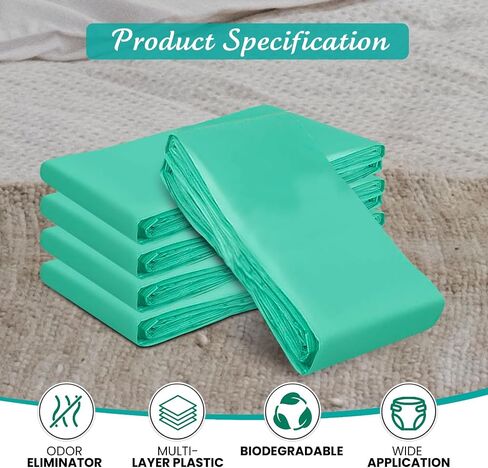 Refills Compatible with DEKOR Classic Diaper Pails 4 Pack Plus 1 More Exclusive 30% Extra Thickness Diaper Pail Refill Bags with Powerful Odor Elimination Fresh Powder Scent | Holds up to 2475 Diapers in Saudi Arabia