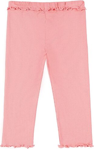 Haloumoning Baby Girls' and Toddler Ribbed Ruffle Pants Fall Pull on Elastic Waist Bottoms Outfits in Saudi Arabia