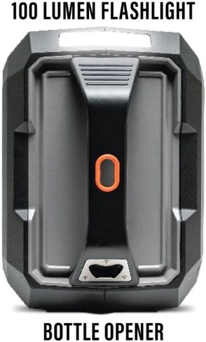ECOXGEAR Defender صوت هائل 121 ديسيبل، مقاوم للماء (IP67)، محمول، بلوتوث 5.1، 100 وات، اتجاهين، مكبر صوت خارجي مع أضواء LED للحفلات، وقت تشغيل يزيد عن 25 ساعة (بلوط أسود) in Saudi Arabia