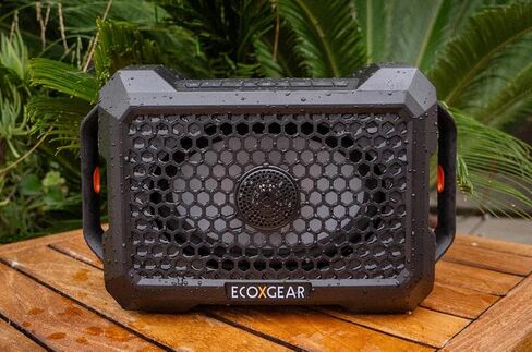 ECOXGEAR Defender صوت هائل 121 ديسيبل، مقاوم للماء (IP67)، محمول، بلوتوث 5.1، 100 وات، اتجاهين، مكبر صوت خارجي مع أضواء LED للحفلات، وقت تشغيل يزيد عن 25 ساعة (بلوط أسود) in Saudi Arabia