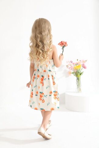 Baby Girls Floral Suspender Dress & Long-Sleeved Toddler Girl's Lovely Denim Jacket Outfit Cardigan Set in Saudi Arabia
