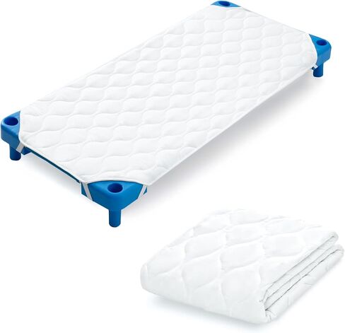 Comfyanno Quilted Daycare Cot Nap Mat Only, Fits 23" x 51" Preschool Cot | Cot Not Included, Soft & Breathable, Gentle on Skin, Extra Support & Comfort for Toddler Cozy Nap Time, White in Saudi Arabia