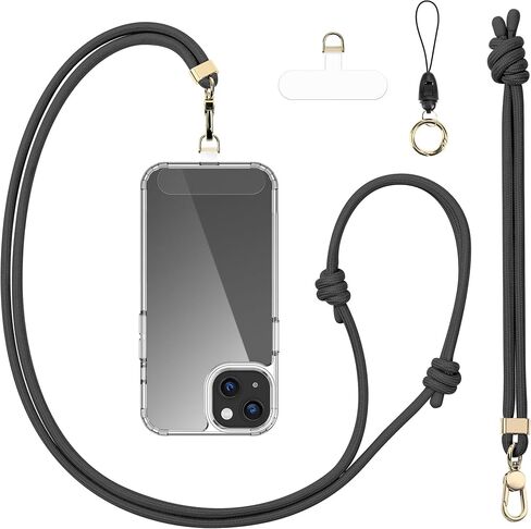 Universal Phone Lanyard Adjustable Crossbody Phone Neck Strap & Wrist Strap, Clip & Go Phone Strap in Saudi Arabia